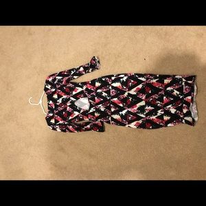 Multi-colored midi dress with sexy front and back